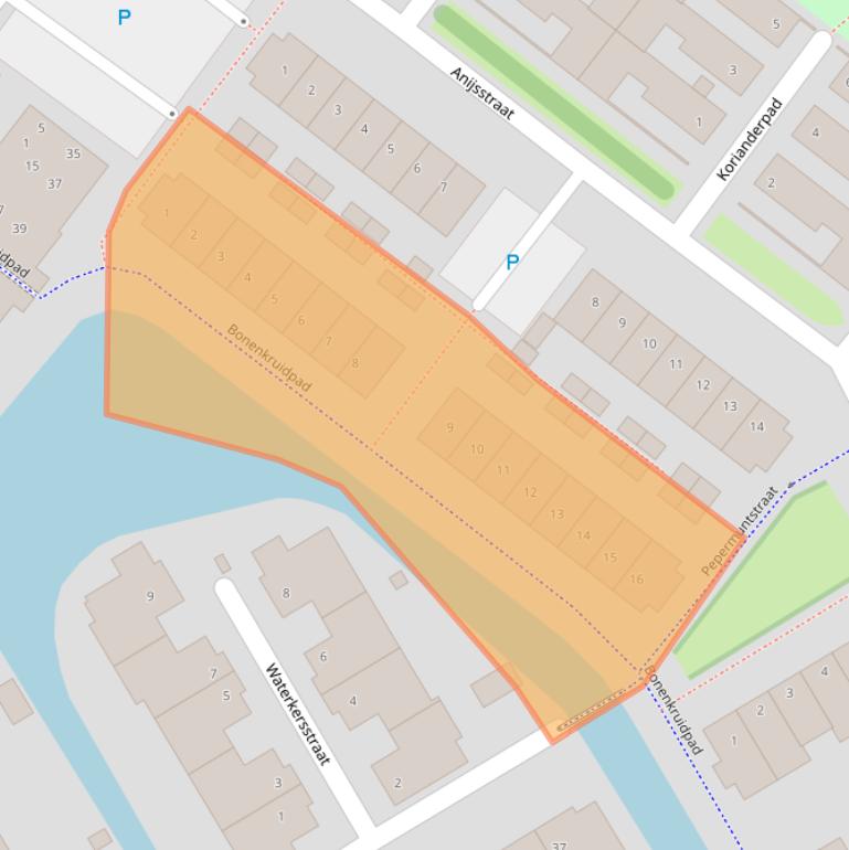 Kaart van postcodegebied 2292CN.