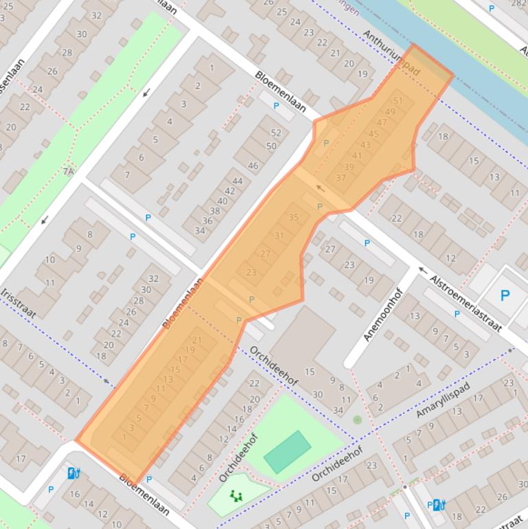 Kaart van postcodegebied 2292DA.