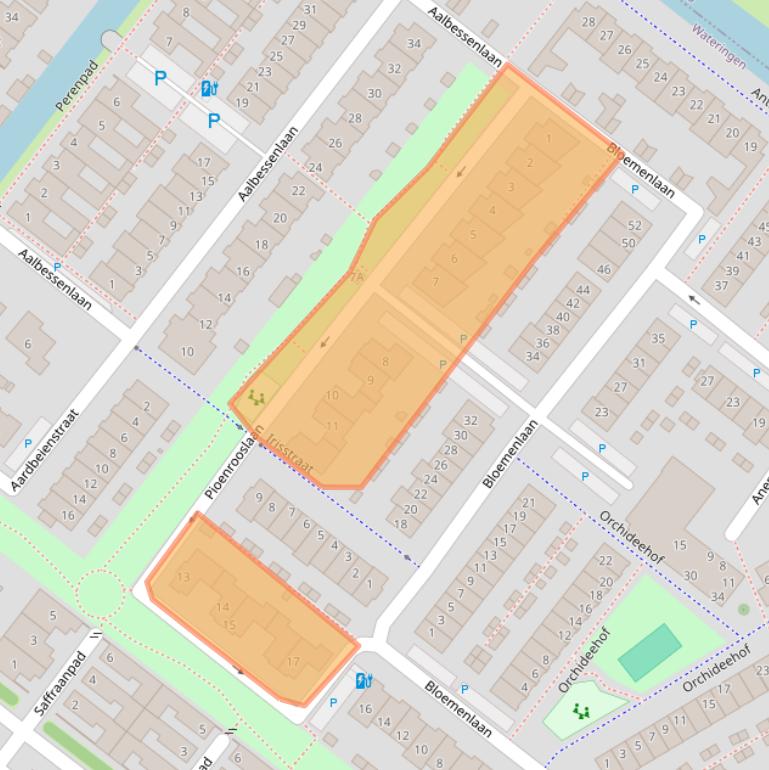 Kaart van postcodegebied 2292DC.