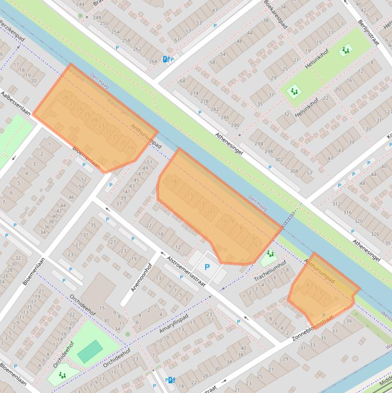 Kaart van postcodegebied 2292DE.