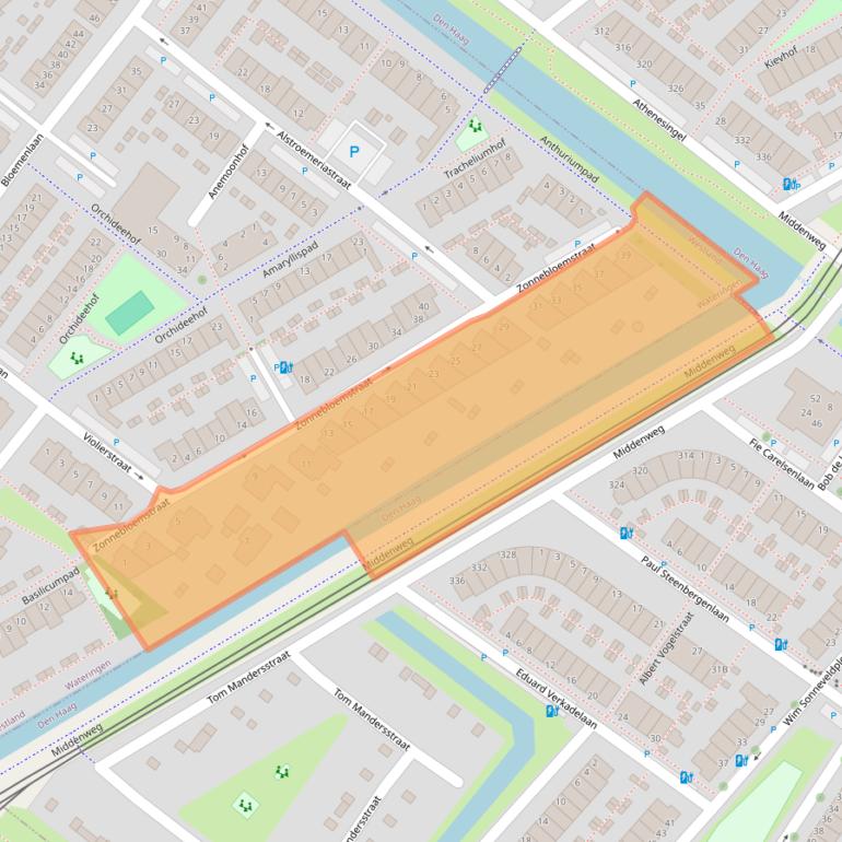 Kaart van postcodegebied 2292DH.