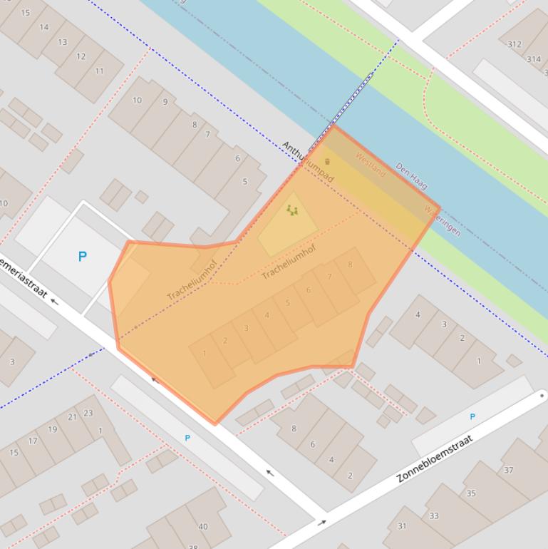 Kaart van postcodegebied 2292DK.