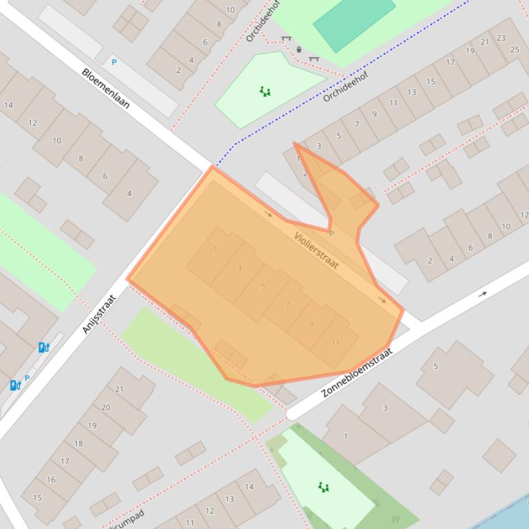 Kaart van postcodegebied 2292DN.