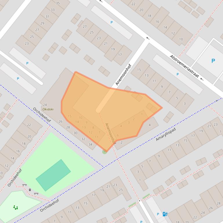 Kaart van postcodegebied 2292DP.