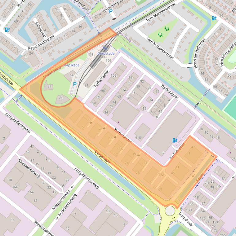 Kaart van postcodegebied 2292JC.