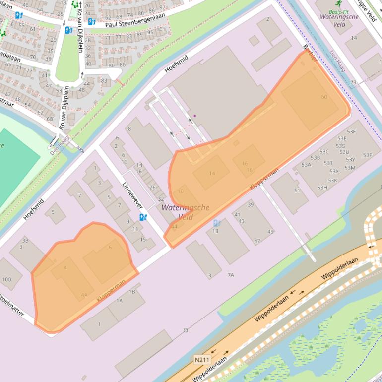 Kaart van postcodegebied 2292JD.