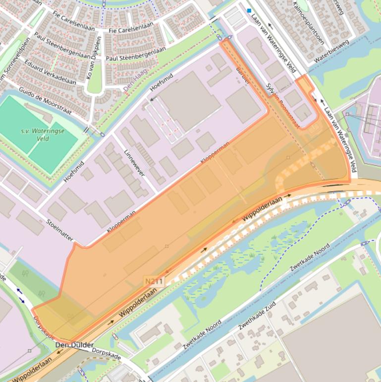 Kaart van postcodegebied 2292JE.