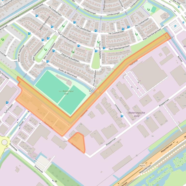 Kaart van postcodegebied 2292JL.