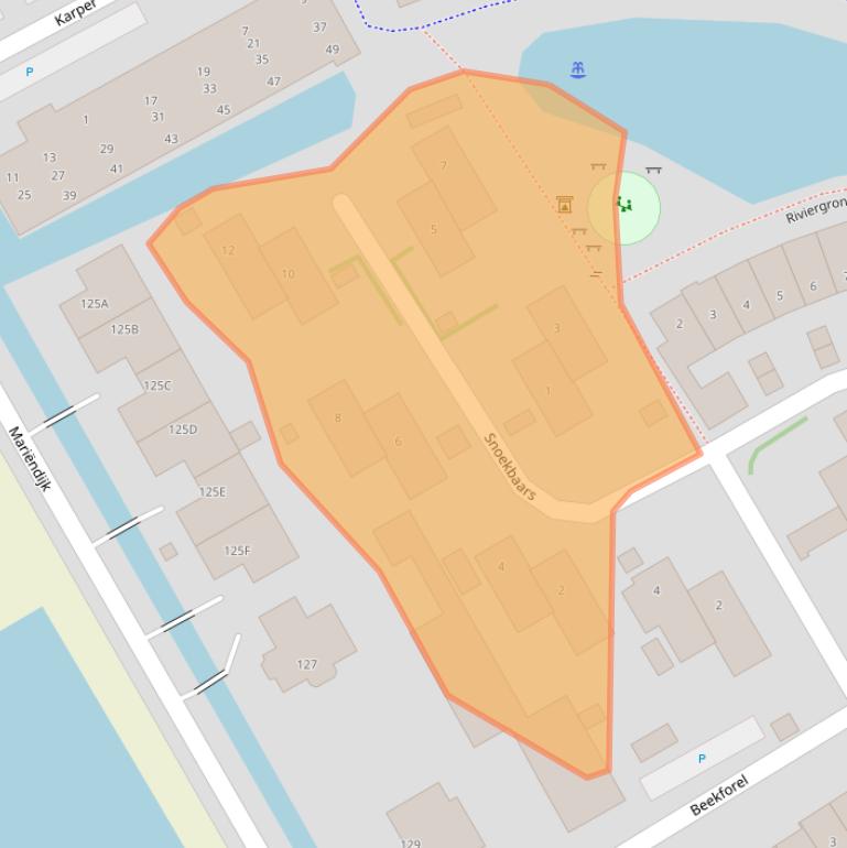 Kaart van postcodegebied 2295HJ.