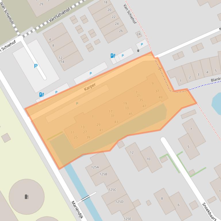 Kaart van postcodegebied 2295HK.