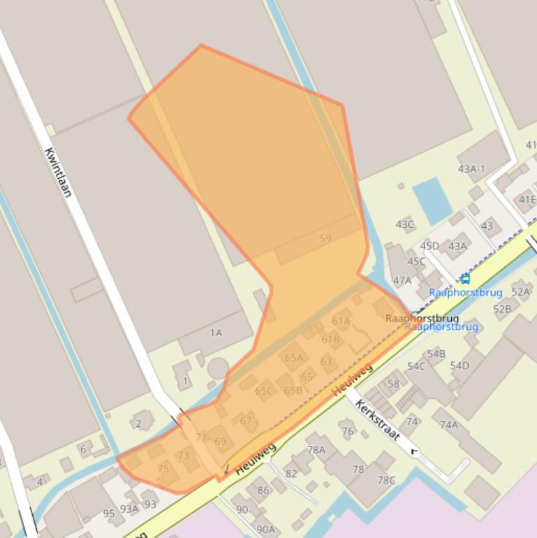 Kaart van postcodegebied 2295KC.