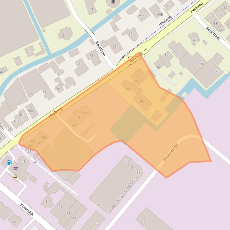 Kaart van postcodegebied 2295KJ.