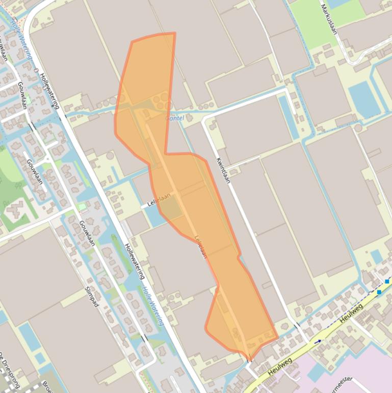 Kaart van postcodegebied 2295KM.