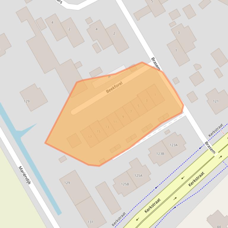 Kaart van postcodegebied 2295KX.