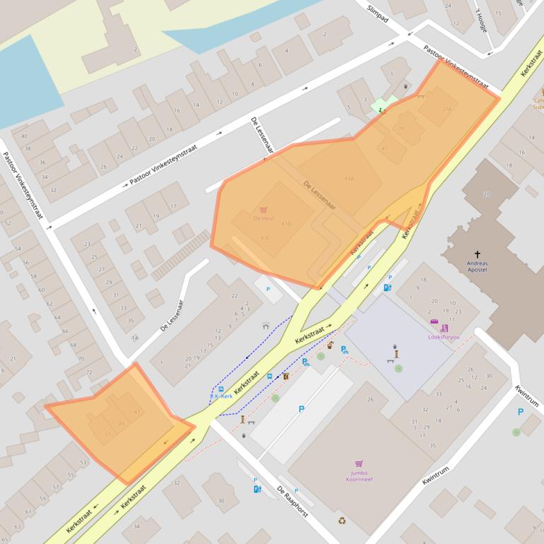 Kaart van postcodegebied 2295LB.