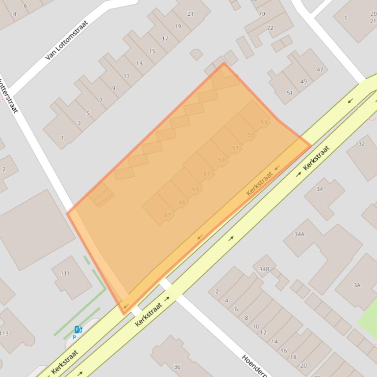 Kaart van postcodegebied 2295LC.