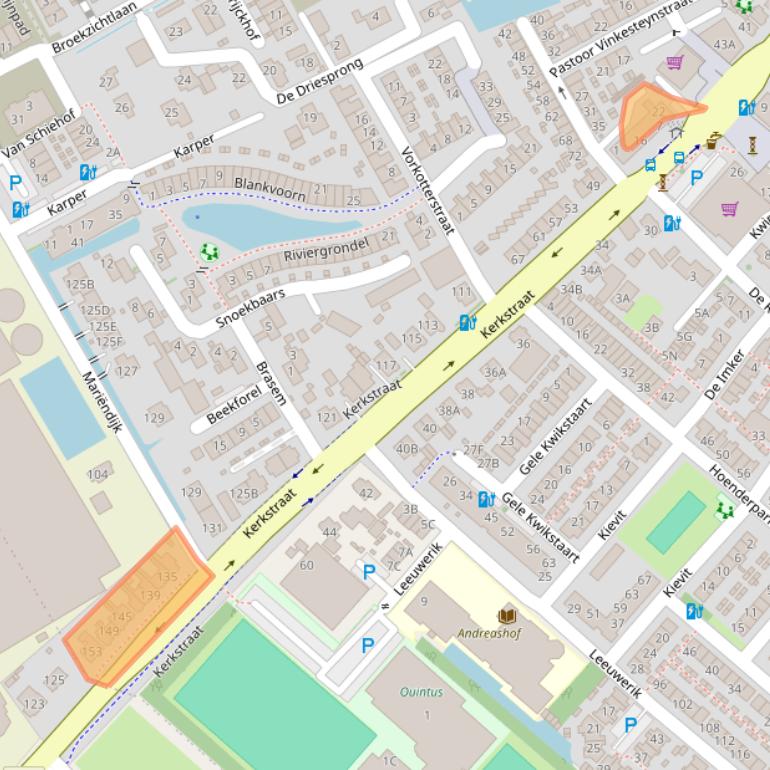 Kaart van postcodegebied 2295LE.