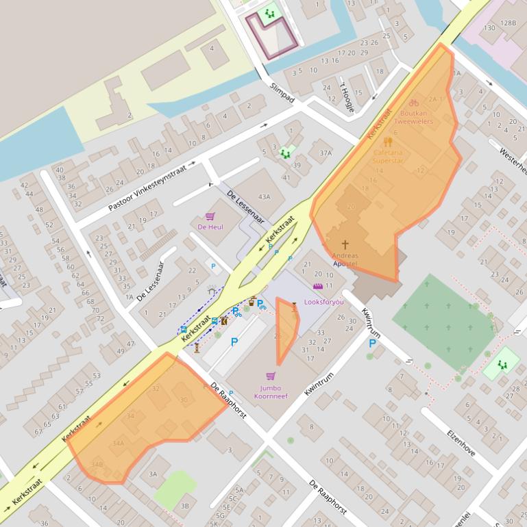 Kaart van postcodegebied 2295LG.