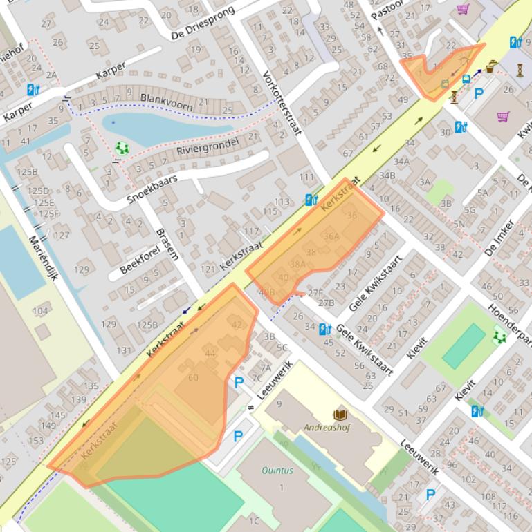 Kaart van postcodegebied 2295LH.
