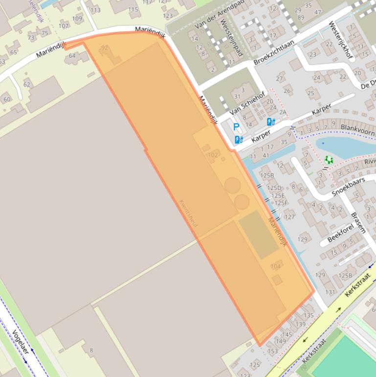 Kaart van postcodegebied 2295LK.