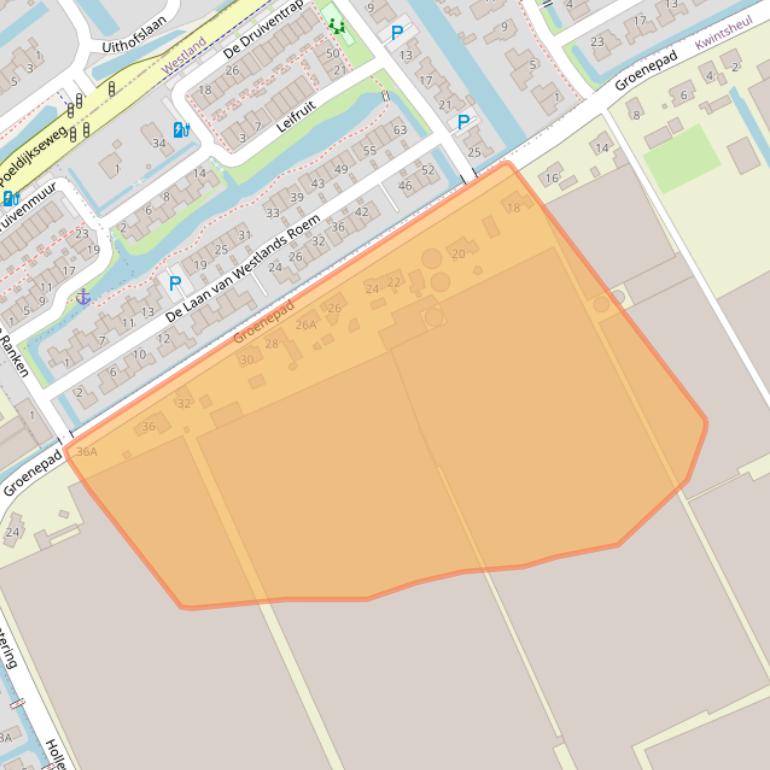 Kaart van postcodegebied 2295LZ.