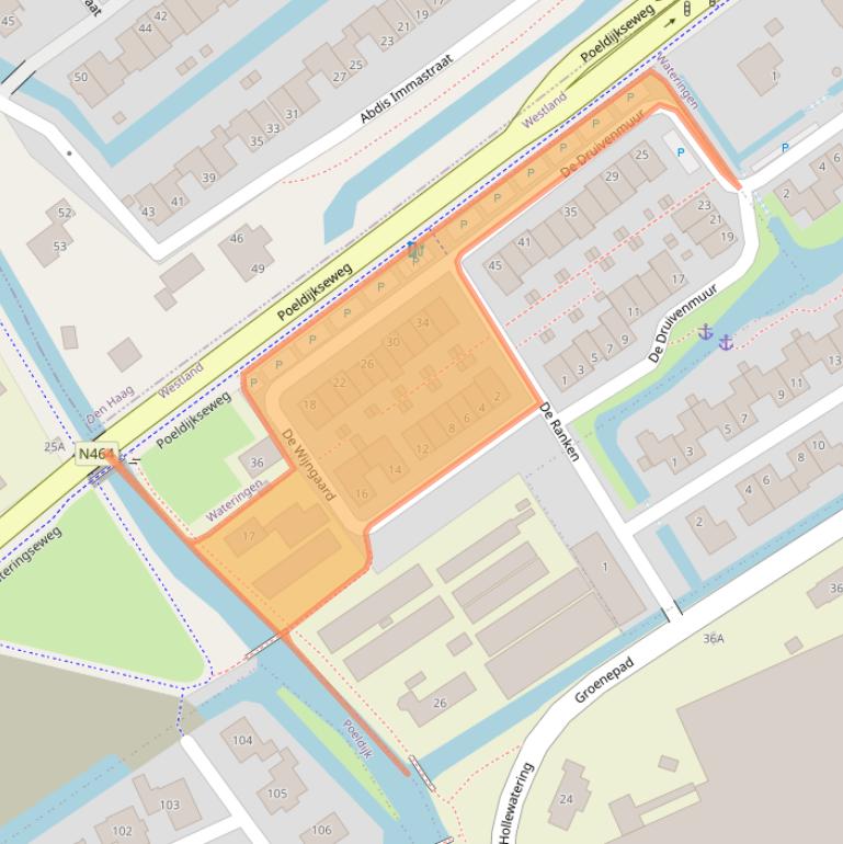 Kaart van postcodegebied 2295MD.