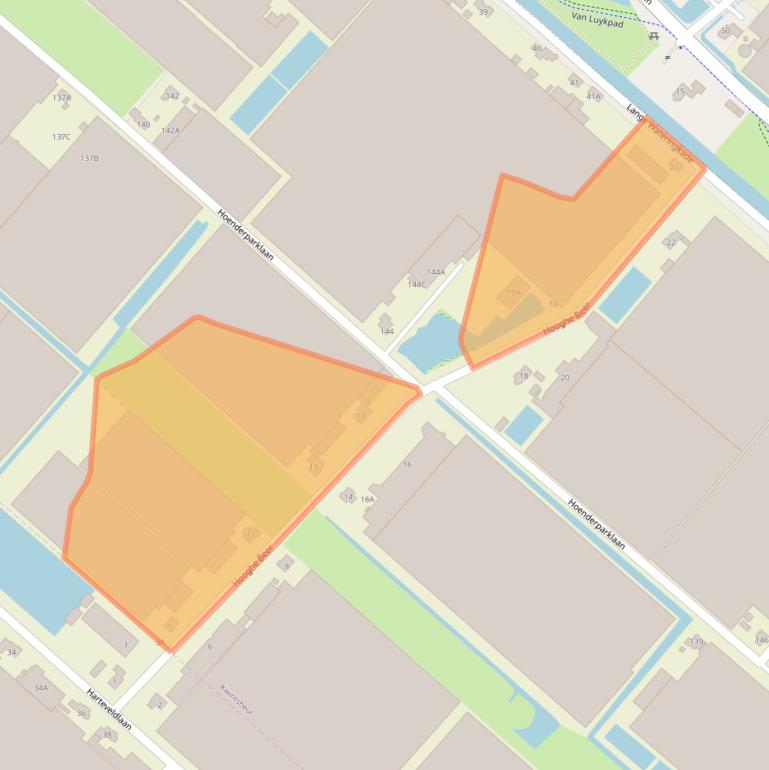 Kaart van postcodegebied 2295MZ.