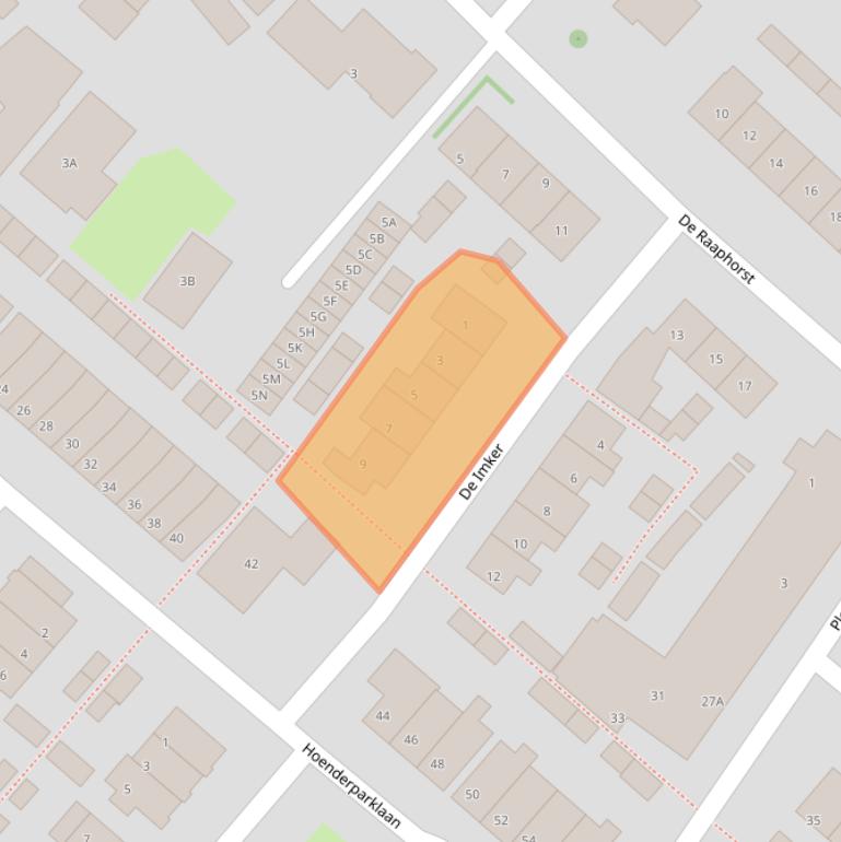 Kaart van postcodegebied 2295NA.