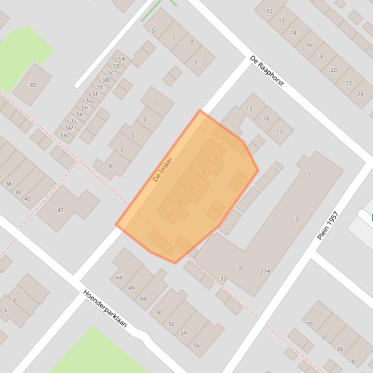 Kaart van postcodegebied 2295NB.