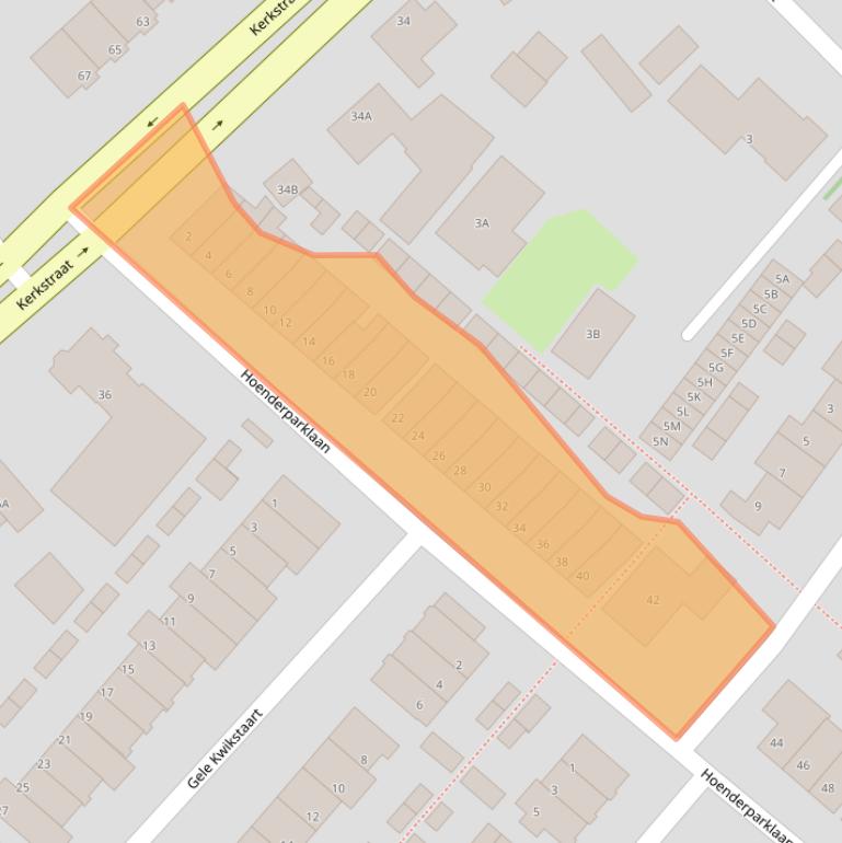 Kaart van postcodegebied 2295NE.