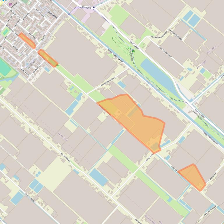 Kaart van postcodegebied 2295NH.