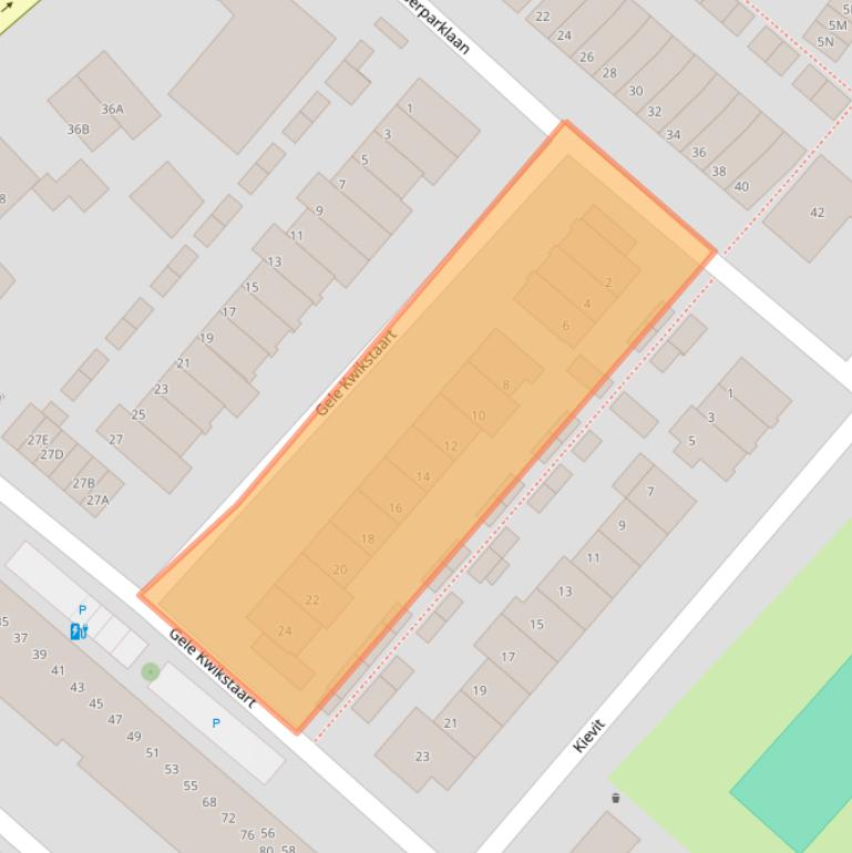 Kaart van postcodegebied 2295NR.