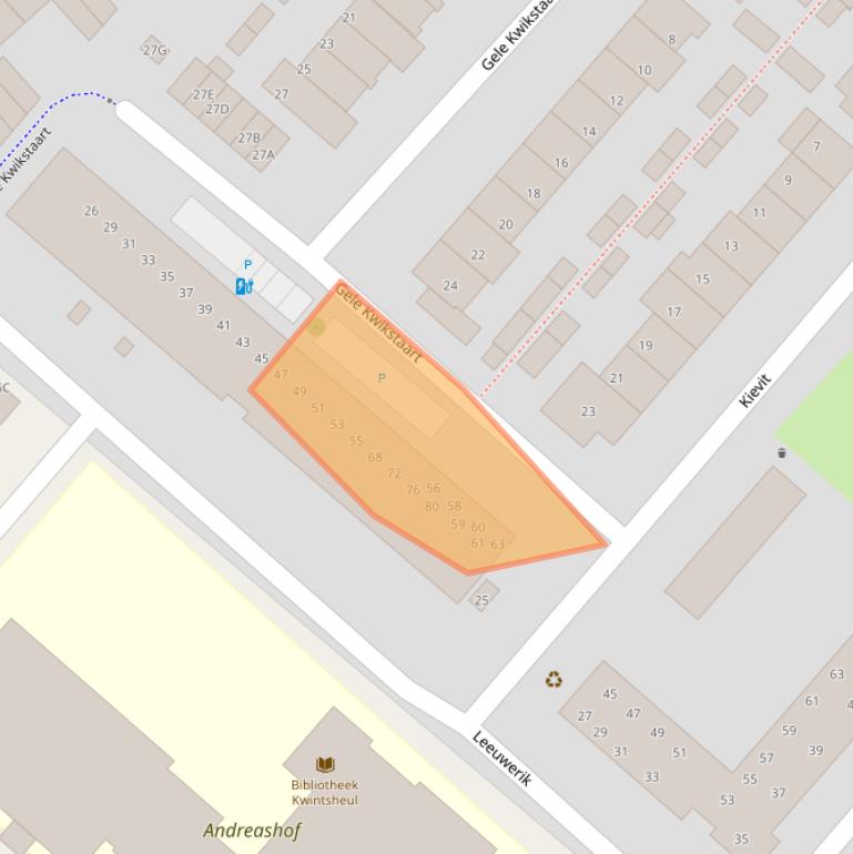 Kaart van postcodegebied 2295NS.