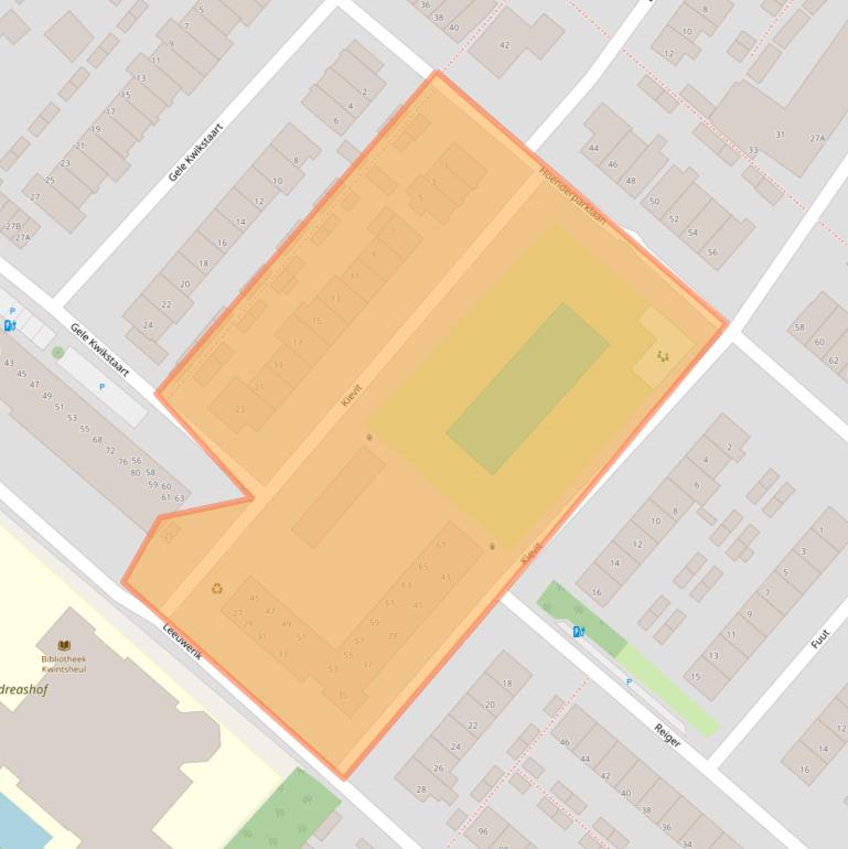 Kaart van postcodegebied 2295NT.