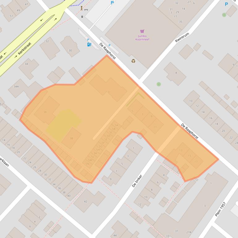 Kaart van postcodegebied 2295NX.