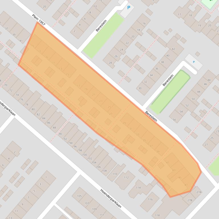 Kaart van postcodegebied 2295PM.