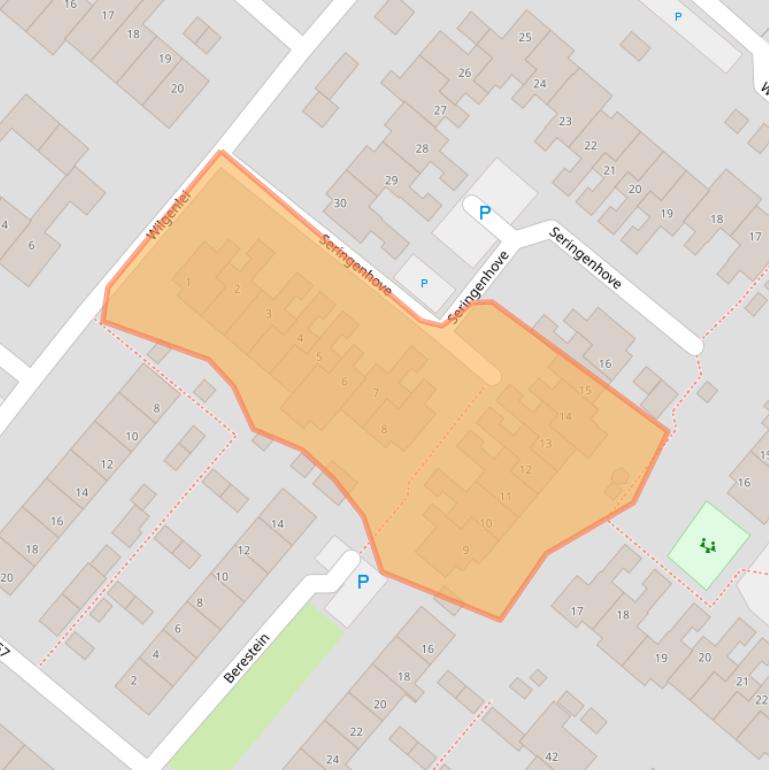 Kaart van postcodegebied 2295RC.