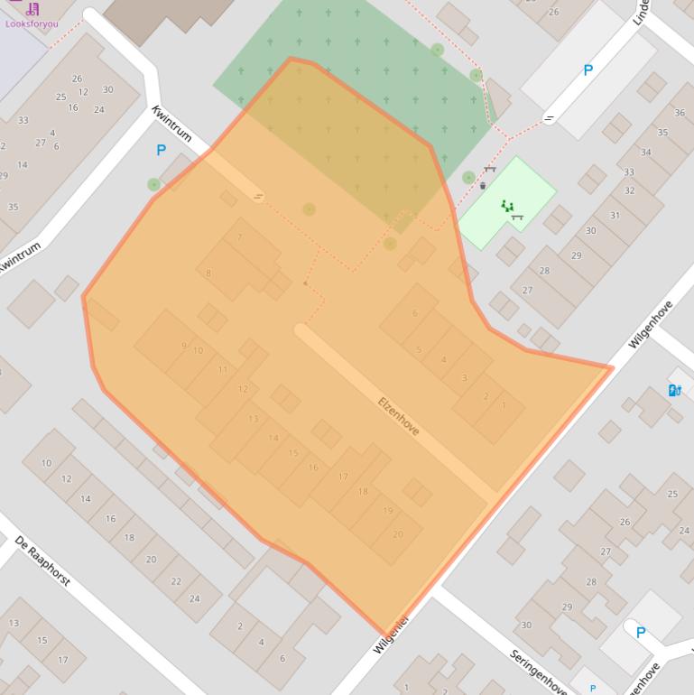 Kaart van postcodegebied 2295RL.