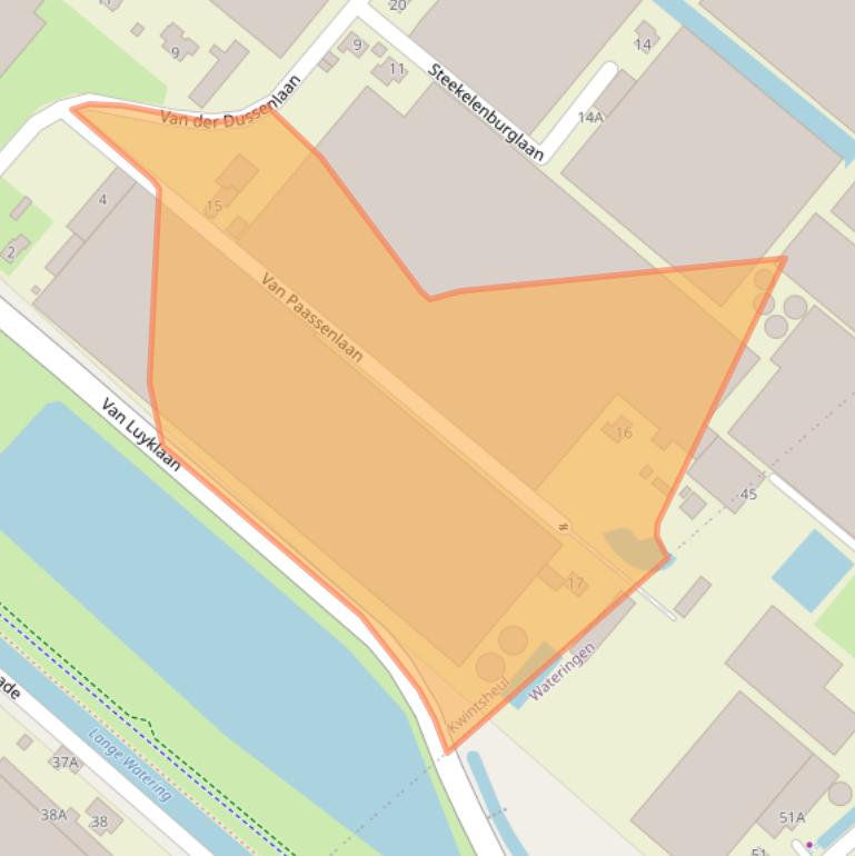 Kaart van postcodegebied 2295RS.