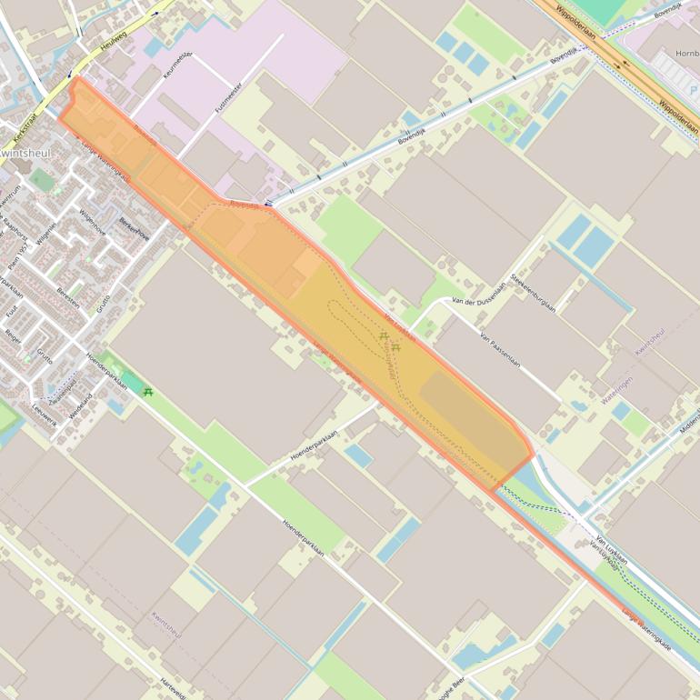 Kaart van postcodegebied 2295RV.