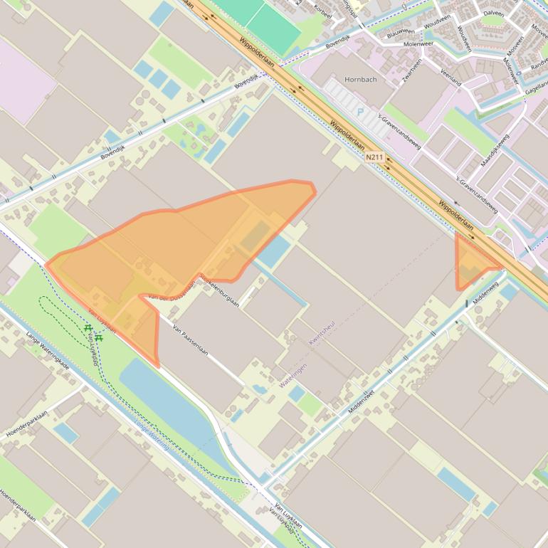 Kaart van postcodegebied 2295SB.