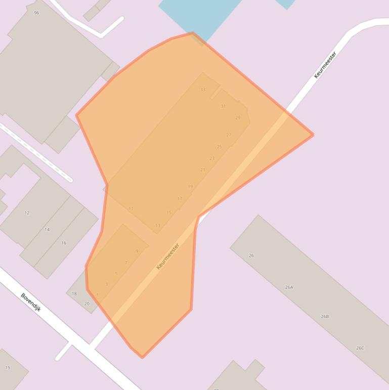 Kaart van postcodegebied 2295SC.