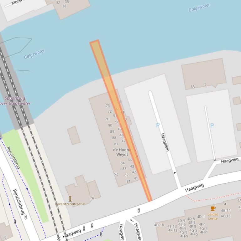 Kaart van postcodegebied 2311AC.