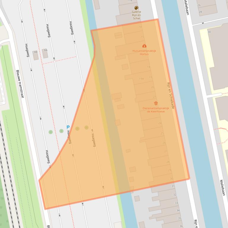 Kaart van postcodegebied 2311AK.