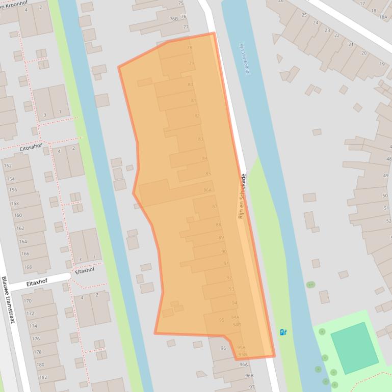 Kaart van postcodegebied 2311AN.