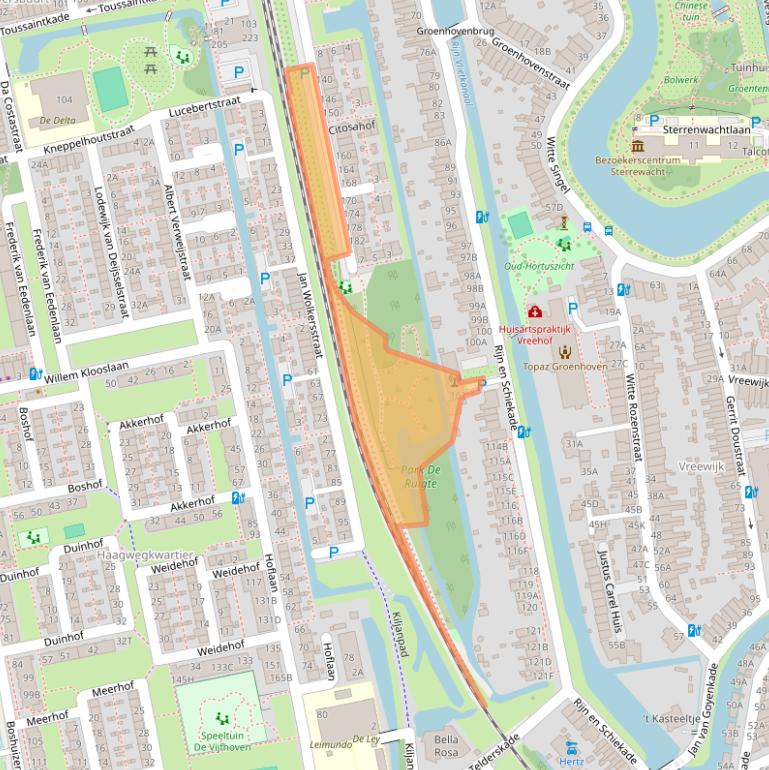 Kaart van postcodegebied 2311AR.