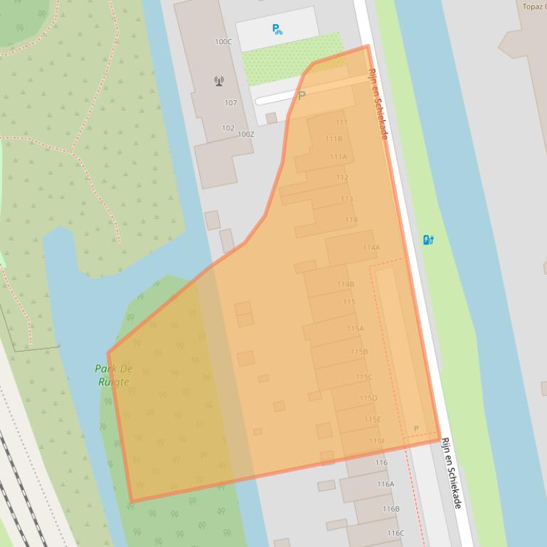 Kaart van postcodegebied 2311AS.