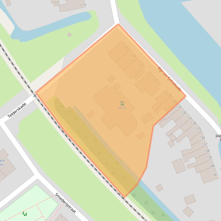 Kaart van postcodegebied 2311AV.