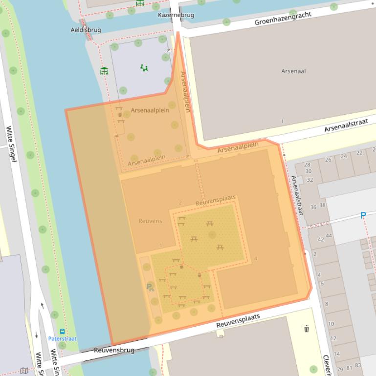 Kaart van postcodegebied 2311BE.