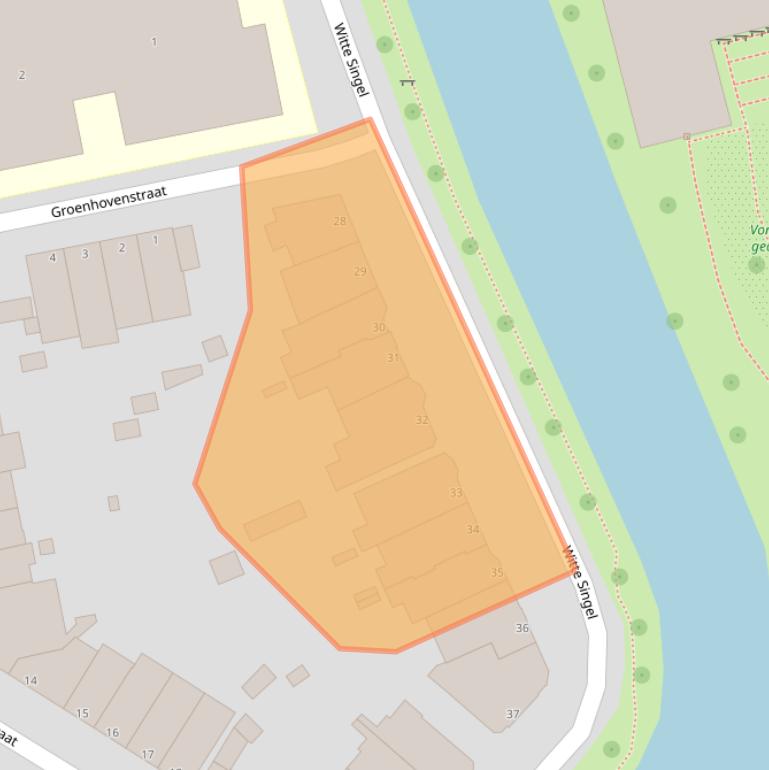 Kaart van postcodegebied 2311BH.